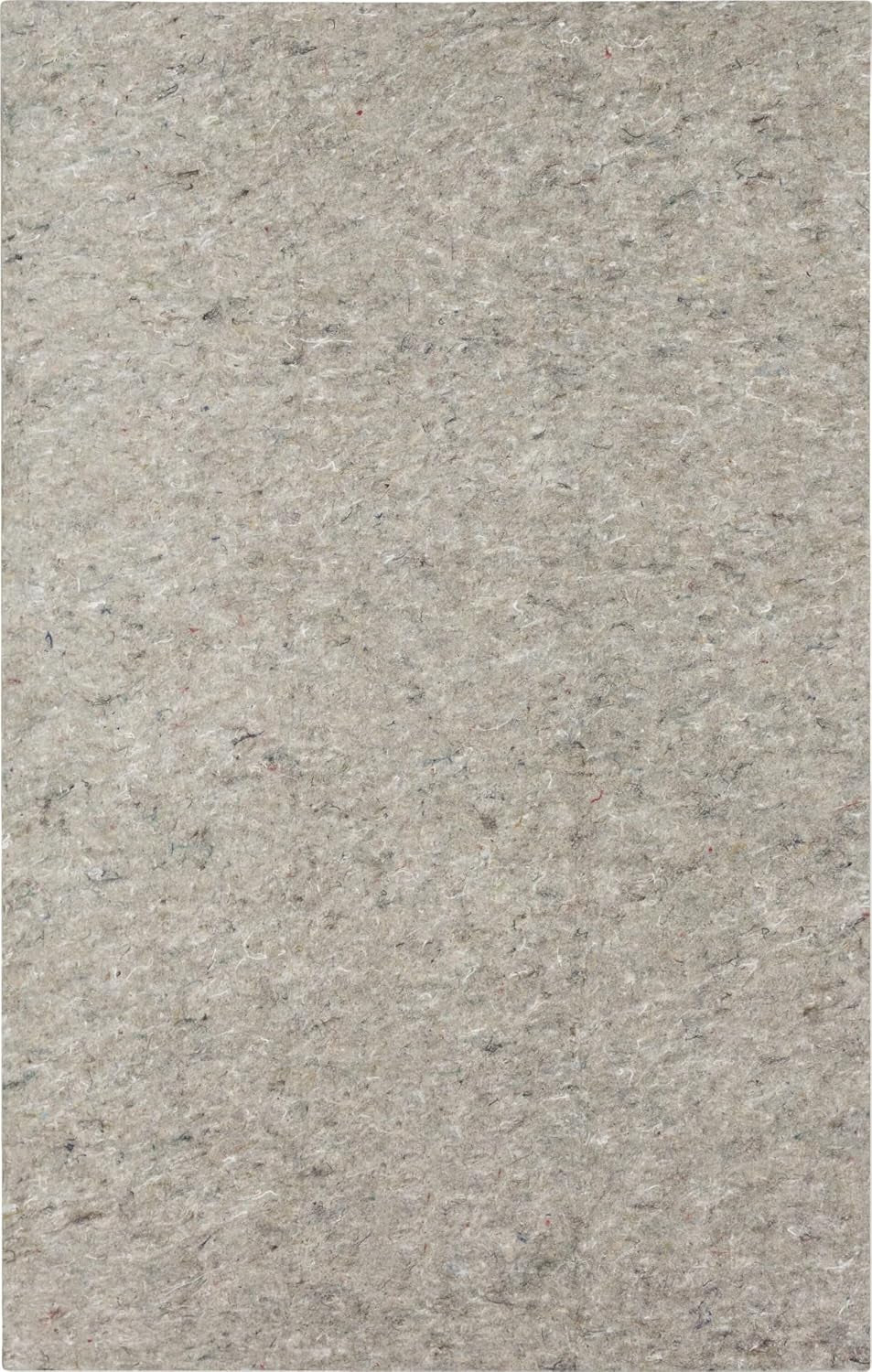Flat, full-frame view of light gray felt showing mixed recycled fibers and speckled texture.