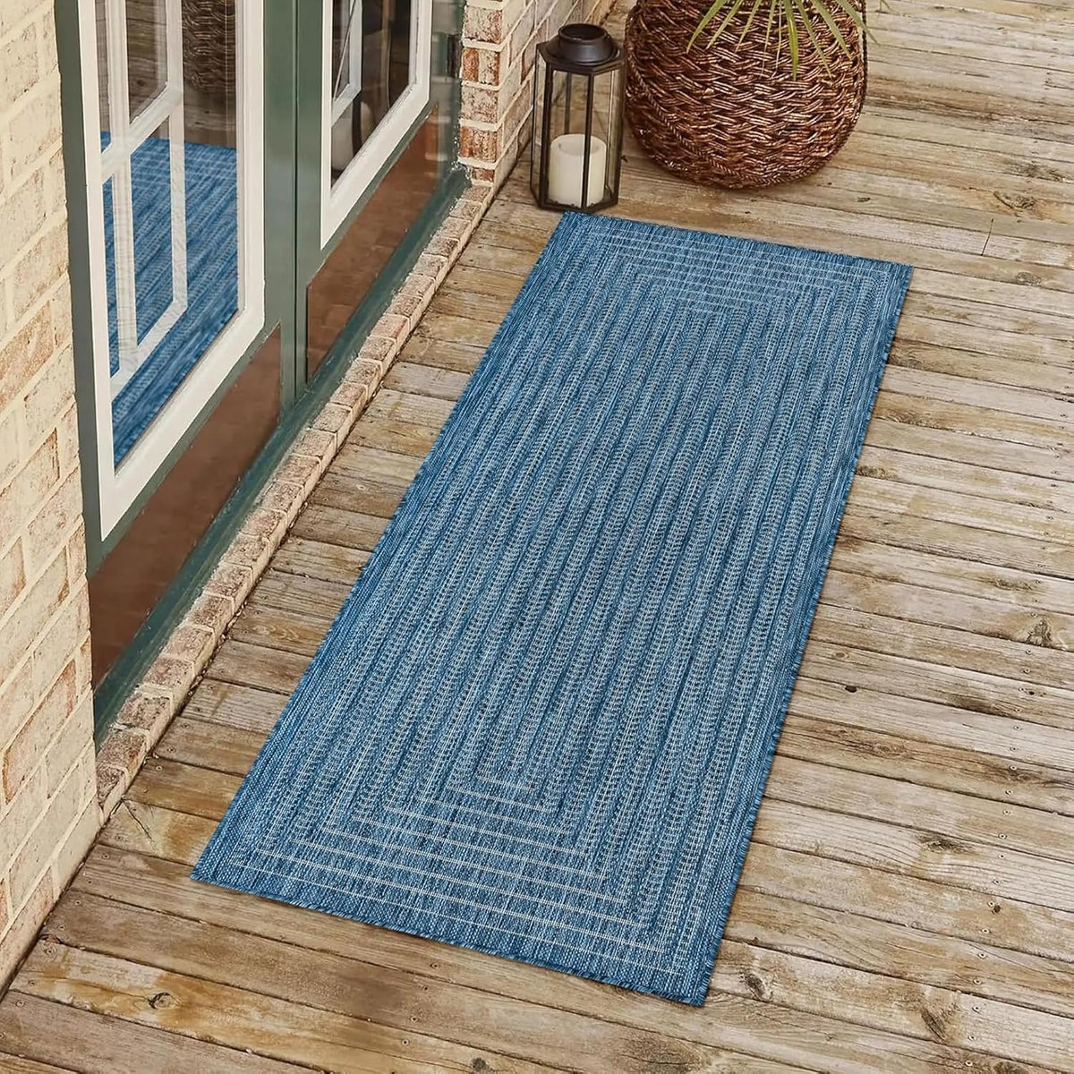 Adiva Rugs Outdoor Indoor Area Rug, Weather Resistant, Easy to Clean, Stain Resistant Floor Mat for Dining, gallery view 26