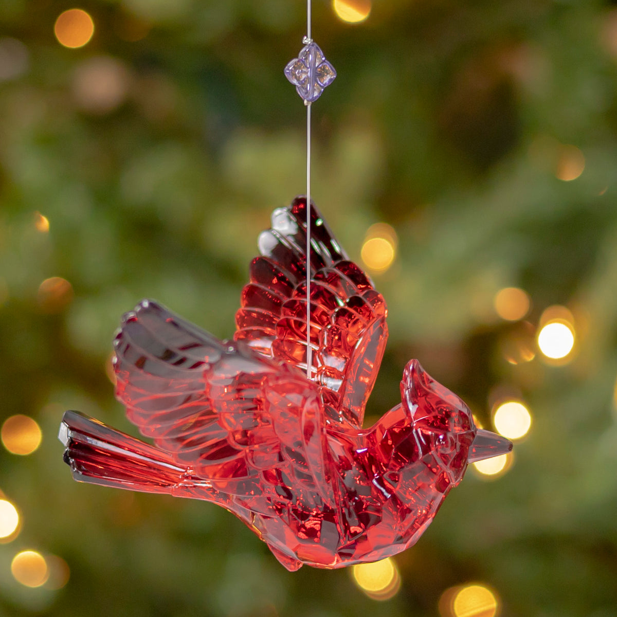 Set of 6 Assorted 23.5" Long Three Piece Acrylic Cardinal Chain Ornament
