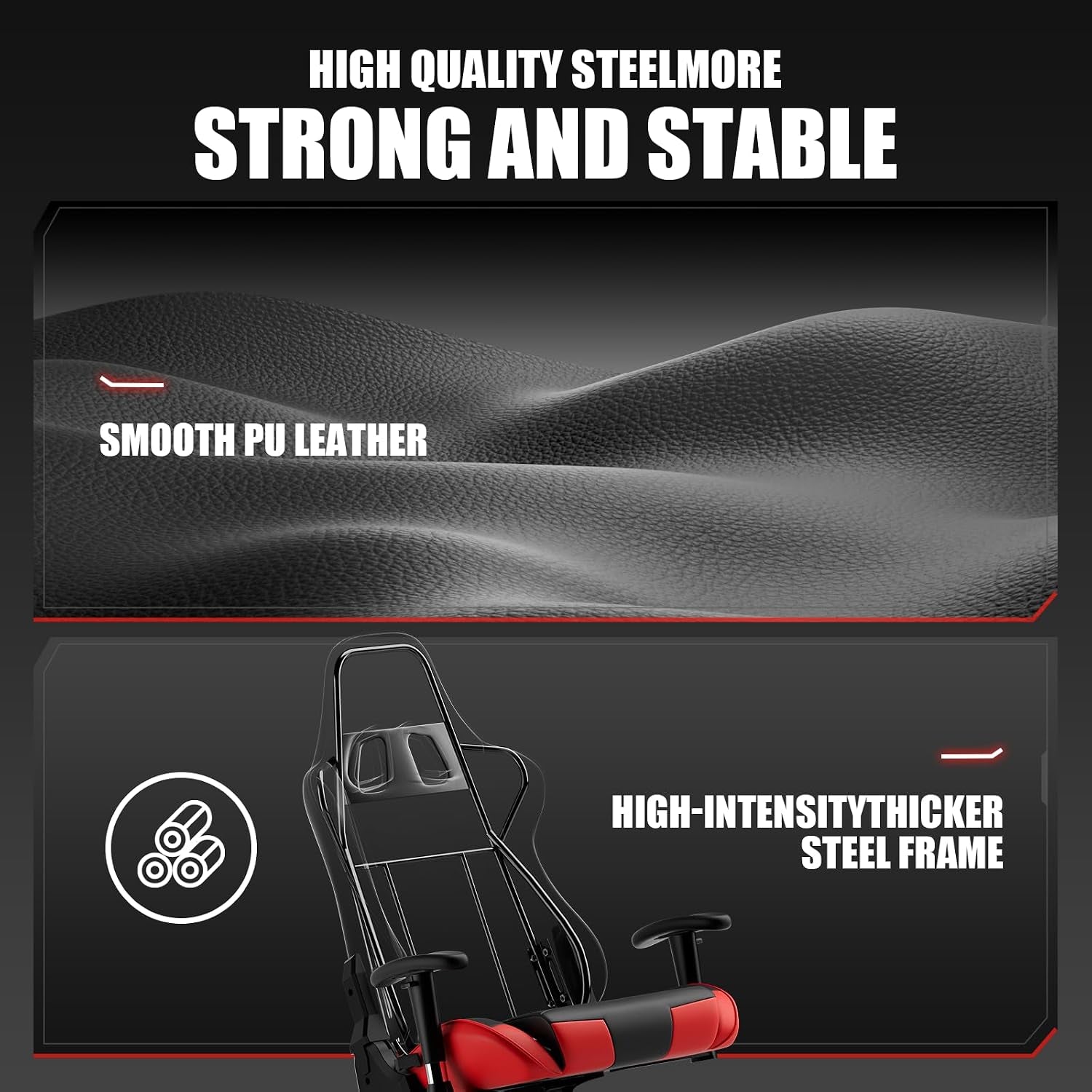 GTRACING Gaming Chair Racing Office Computer Ergonomic Video Game Chair Backrest and Seat Height Adjustable, gallery view 7
