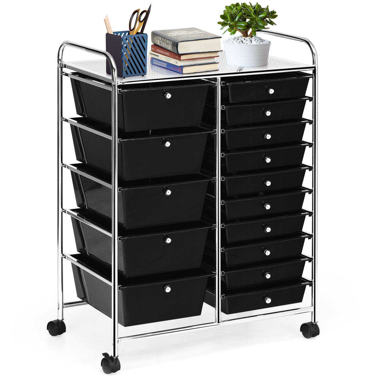 15 Drawers Rolling Storage Cart Organizer