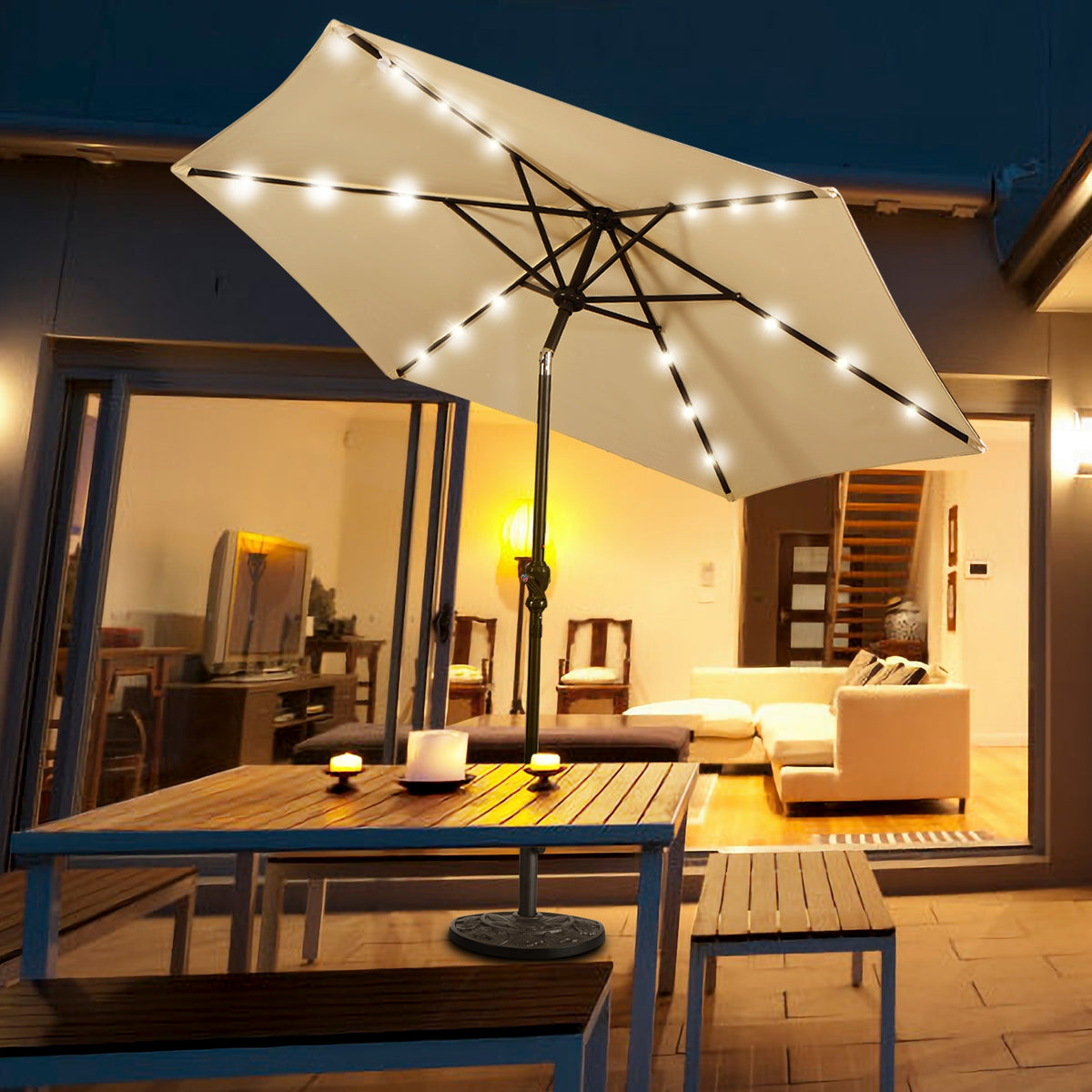 20 Inch Outdoor Patio Half Round Umbrella Base