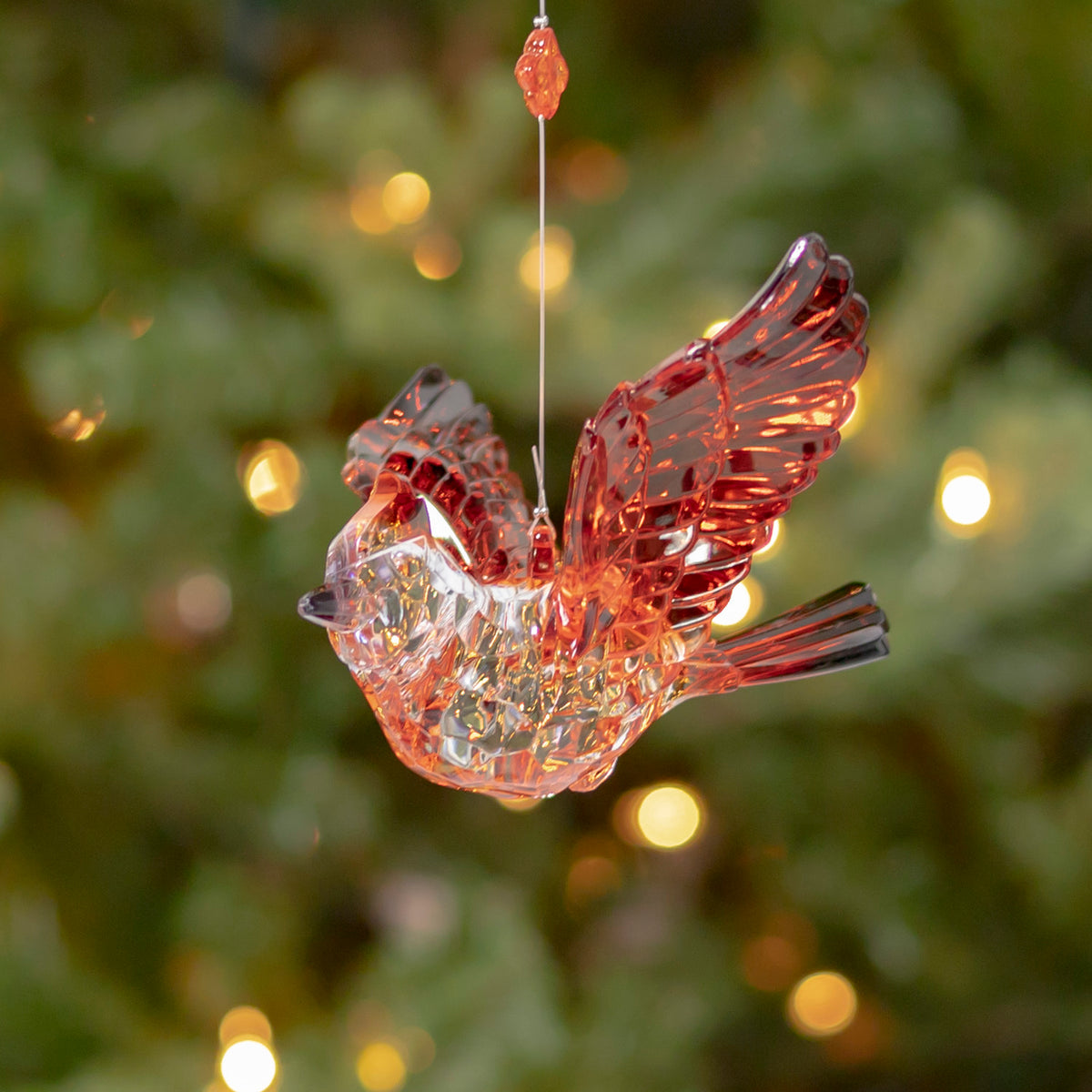 Set of 6 Assorted 23.5" Long Three Piece Acrylic Cardinal Chain Ornament
