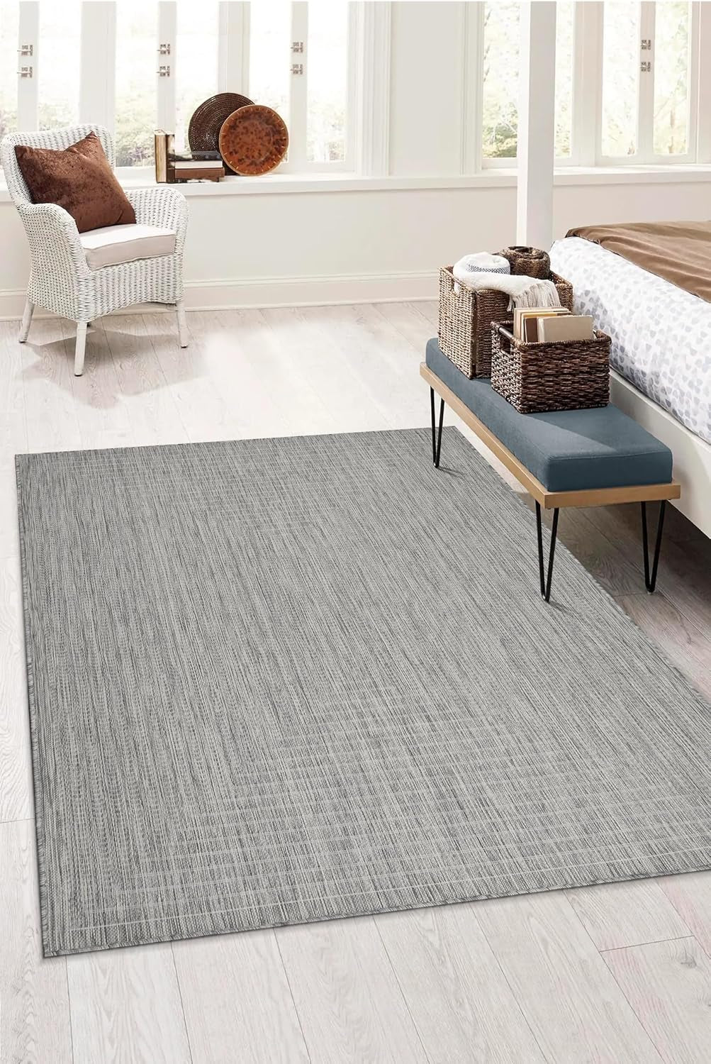 Adiva Rugs Outdoor Indoor Area Rug, Weather Resistant, Easy to Clean, Stain Resistant Floor Mat for Dining, gallery view 20