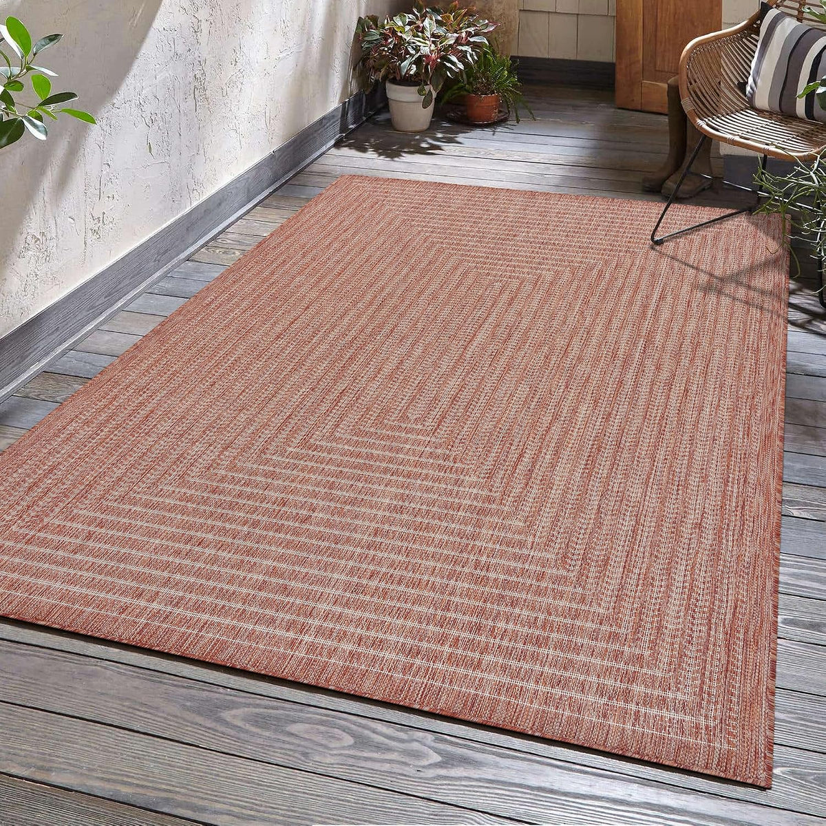 Adiva Rugs Outdoor Indoor Area Rug, Weather Resistant, Easy to Clean, Stain Resistant Floor Mat for Dining, gallery view 24