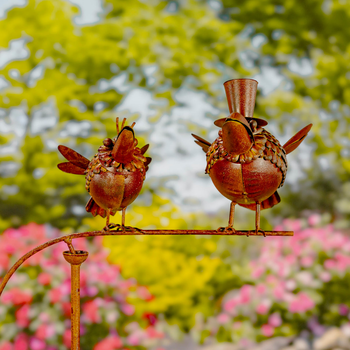 57" Tall Bird Buddies Balance Stake "Elon & Jeff"