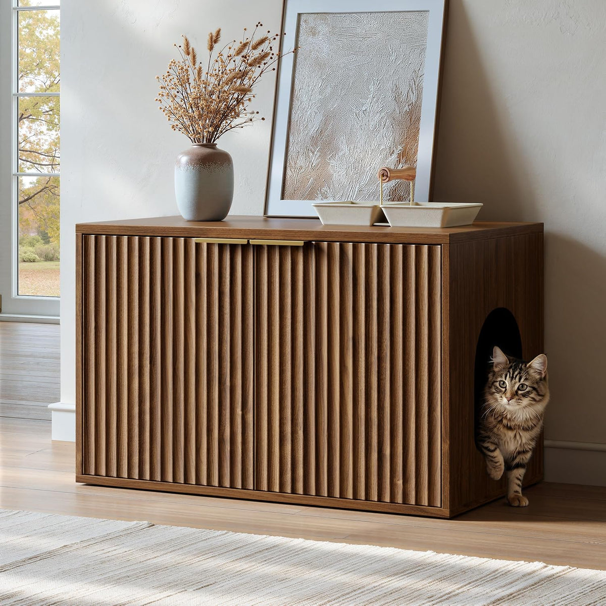 Evermagin 31.5" Cat Litter Box Enclosure Furniture