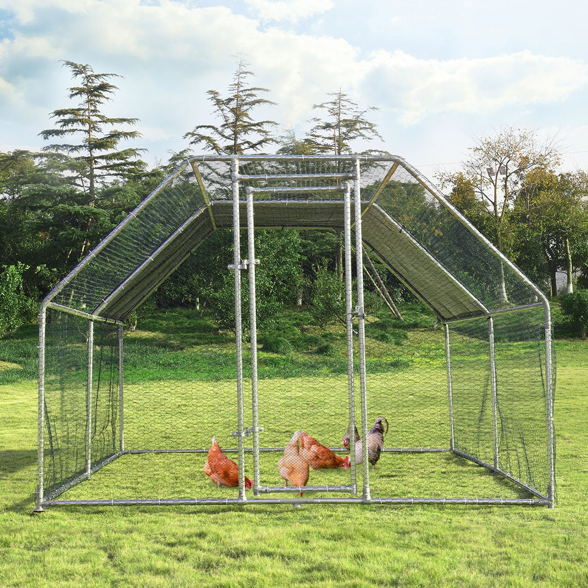 9.5 x 12.5 Feet Large Walk in Chicken Coop Run House