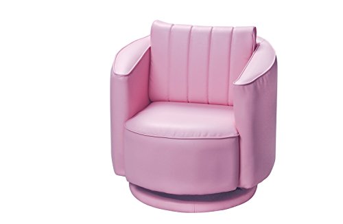 Gift Mark Upholstered Swivel Rocking Chair, Pink