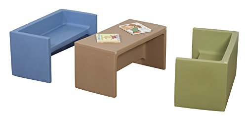 Children's Factory Woodland Adapta-Benches Set of 3 Kids Table and Chairs Kids Furniture Classroom Furniture