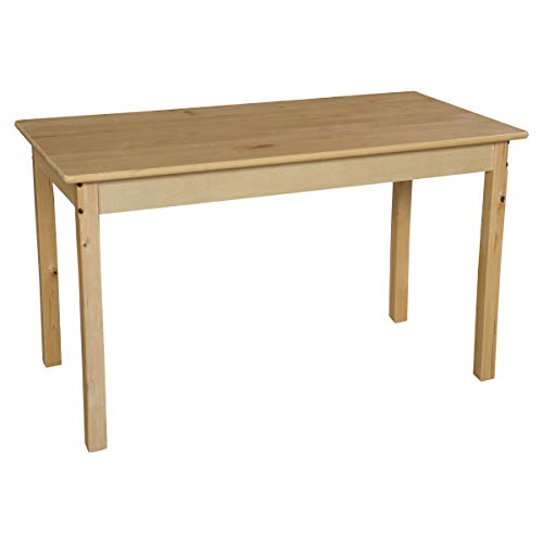 Wood Designs 24" x 48" Rectangle Hardwood Table with 29" Legs