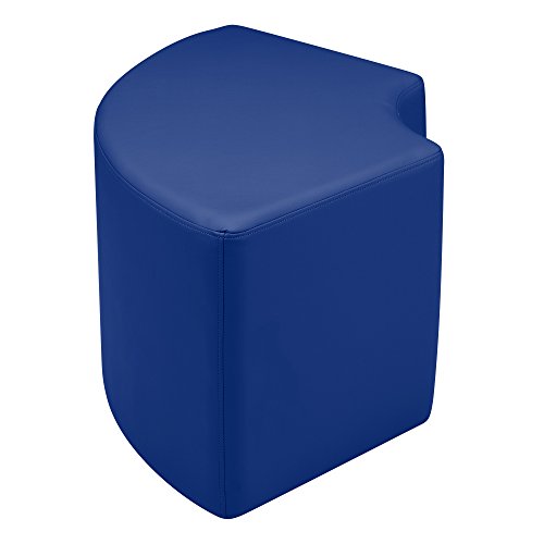 Sprogs Vinyl Soft Seating Curved Stool, 18" H, Blue, SPG-1012BL-A
