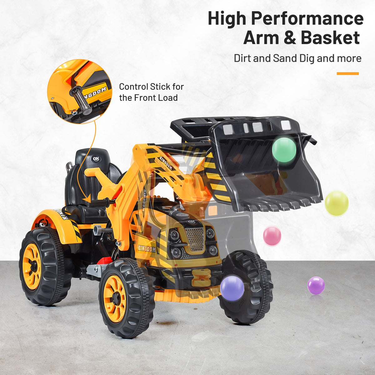 12 V Battery Powered Kids Ride on Dumper Truck