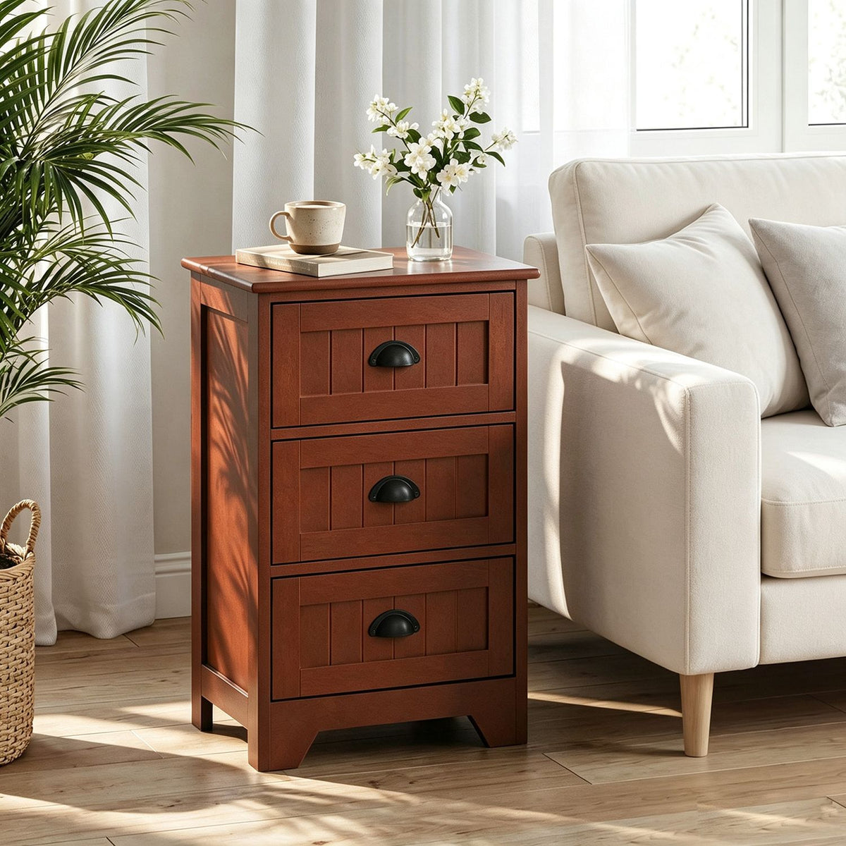 3-Drawer Nightstand with Storage