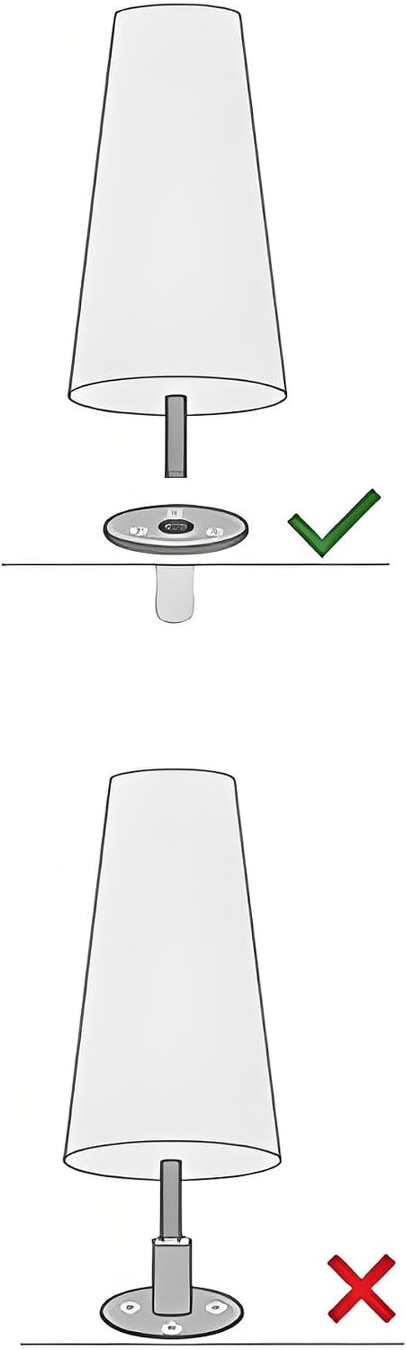 Two diagrams comparing correct flush mounting plate installation with an incorrect recessed bolt installation