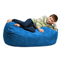 Chill Sack Bean Bag Chair: Large 4' Memory Foam Furniture Bag and Large Lounger - Big Sofa with Soft Micro Fiber Cover - Royal Blue