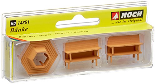 Noch 14851 Benches(4) & Circle Bench H0 Scale Model Kit