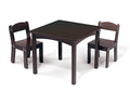 WonkaWoo Kids Deluxe Table & Chair Set, Espresso, One Size
