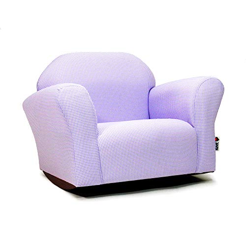 KEET Roundy Rocking Kid's Chair Gingham, Lavender