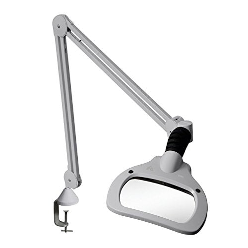 Luxo 18845LG Magnifier, 6.75x4.5In, LED, Gry, 1.88X Lighting, Gray