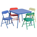 Flash Furniture Kids Colorful 5 Piece Folding Table and Chair Set - JB-9-KID-GG