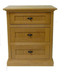 Forest Designs Mission 3 Drawer Nightstand, 25W x 30H x 18D, Golden Oak