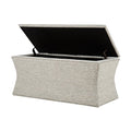 Madison Park Bijou Solid Wood, Polyester Fabric Toy Chest Bench Modern Style Ottoman With Storage, Grey Multi