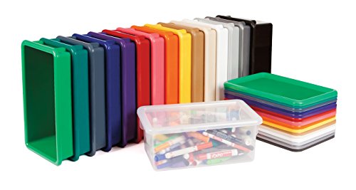 Jonti-Craft 10 Cubbie-Tray Mobile Unit with Clear Trays