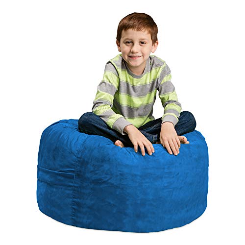 Chill Sack Bean Bag Chair: Large 2' Memory Foam Furniture Bean Bag - Big Sofa with Soft Micro Fiber Cover - Royal Blue