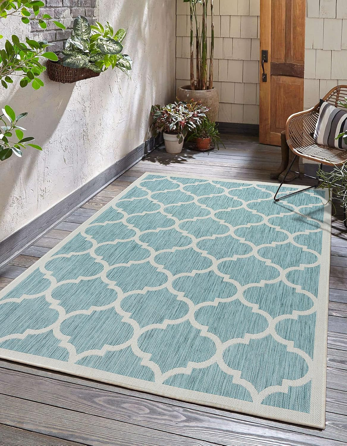 Adiva Rugs Outdoor Indoor Area Rug, Weather Resistant, Easy to Clean, Stain Resistant Floor Mat for Dining, gallery view 27