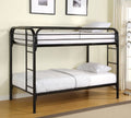 Morgan Twin over Twin Bunk Bed with Built-in Ladders Black