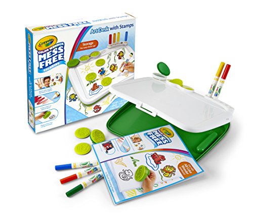 Crayola Color Wonder Mess Free Art Desk with Stamps, Kid Art Supplies, Travel Coloring Kit, Over 20 Pieces, Gift