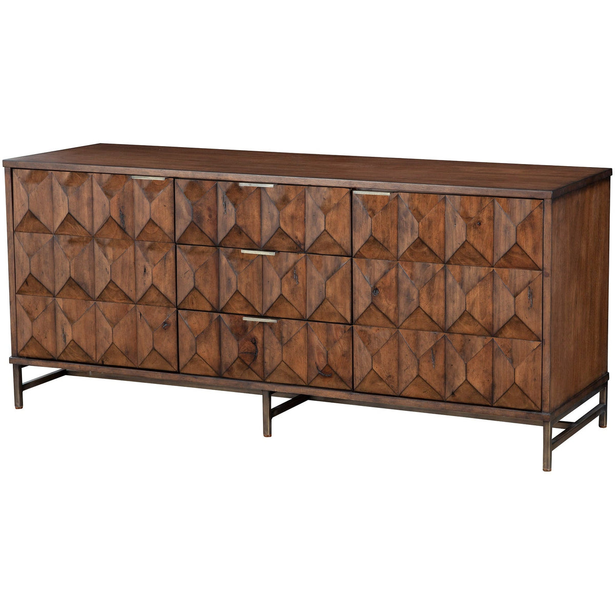 Trig TV Console for TVs Up to 70", Mahogany