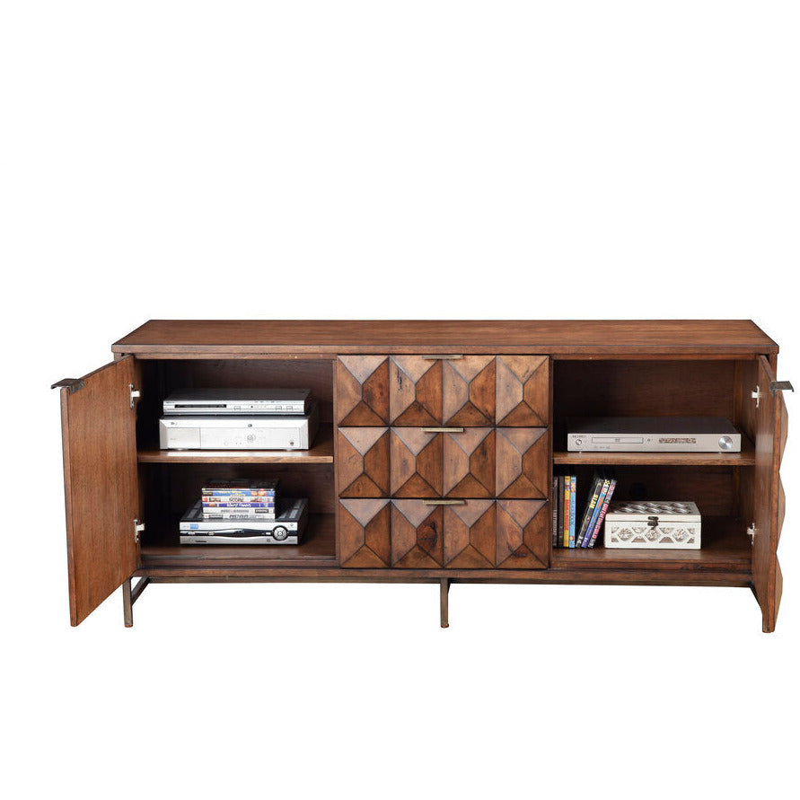 Trig TV Console for TVs Up to 70", Mahogany