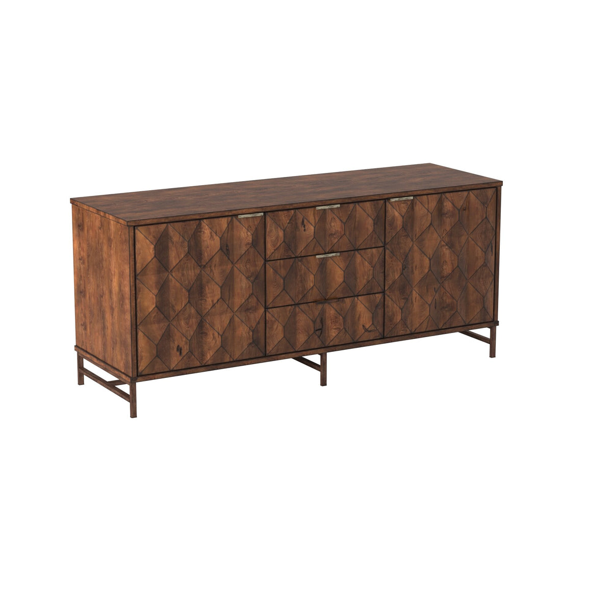 Trig TV Console for TVs Up to 70", Mahogany