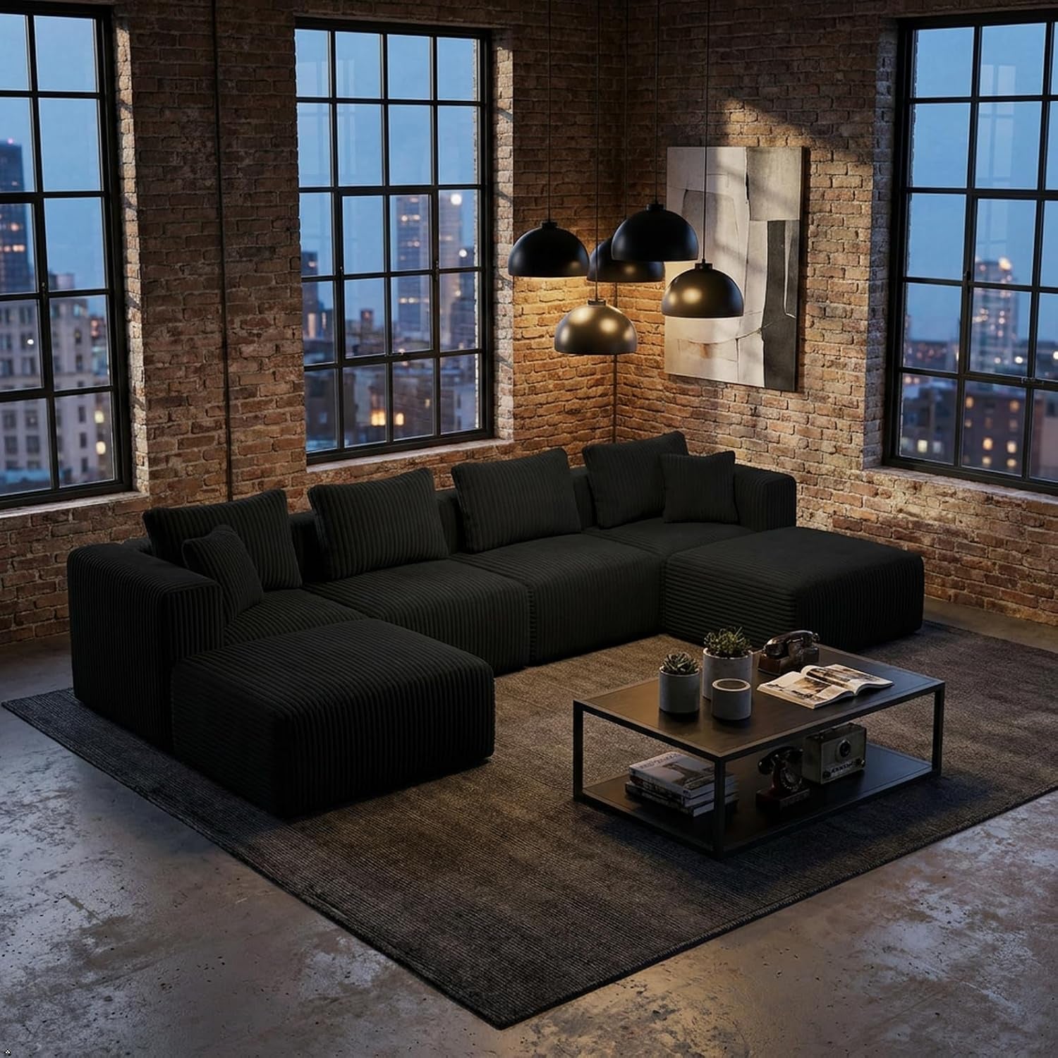 141" Modular Sectional Sofa, L Shape Plush Sectional Couch, Modern Cloud Design with Smarts Coil® Support, Boneless Sectional Couch for Large Living Room Apartment, No Assembly Required