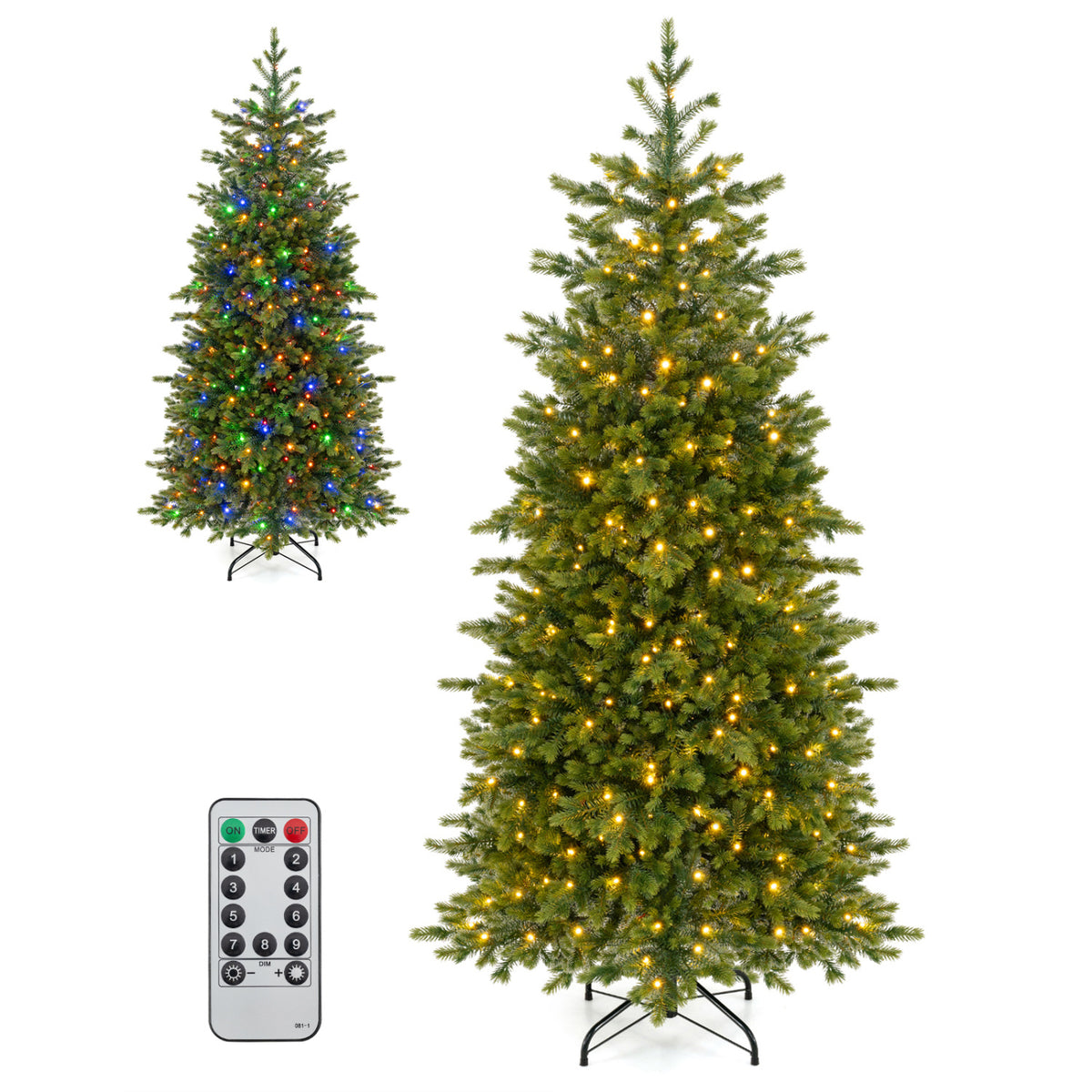 6 FT Pre-lit Christmas Tree with 250/470 Warm White and Multi