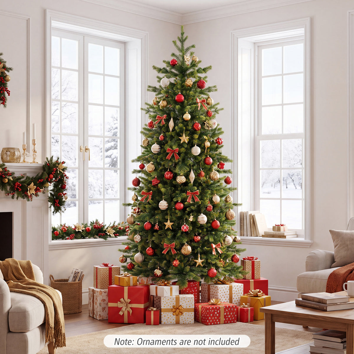 6 FT Pre-lit Christmas Tree with 250/470 Warm White and Multi