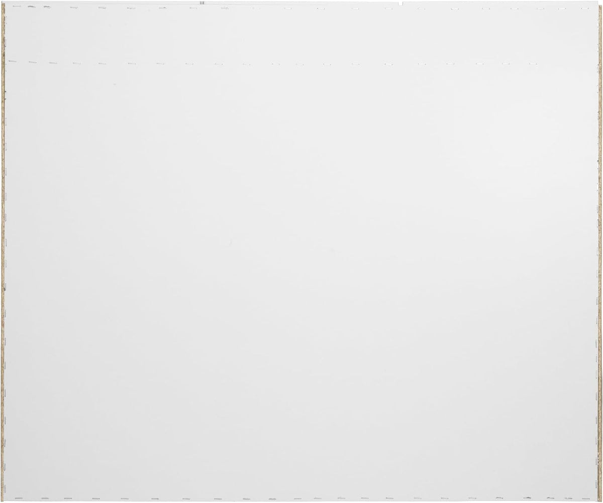 Flat plain back panel of the medicine cabinet showing white unfinished rear surface.