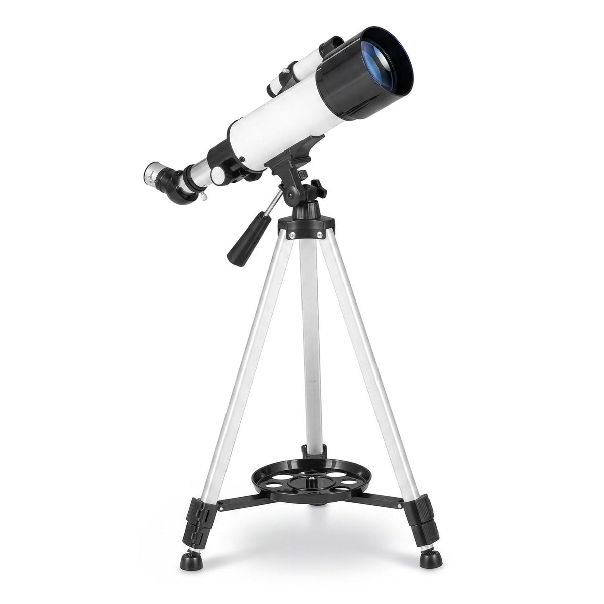 70 MM Aperture Refractor Telescope with Adjustable Tripod, Silver