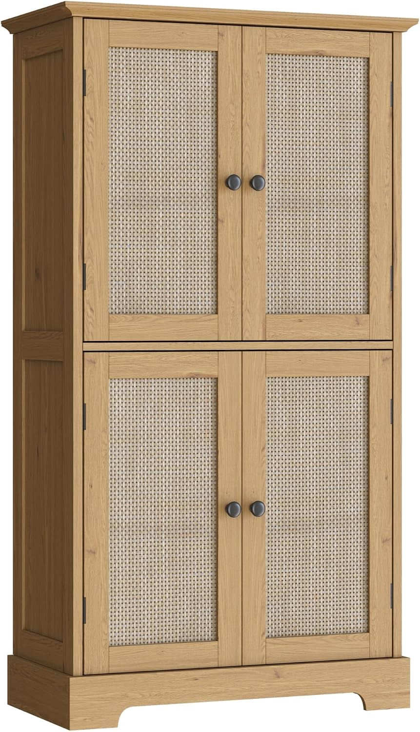 ChooChoo Bathroom Floor Cabinet with Adjustable Shelves | Bathroom Storage Cabinet, 4 Doors, Freestanding, gallery view 18