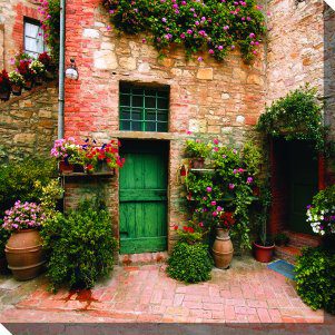 Toscano Courtyard Outdoor Canvas Wall Art