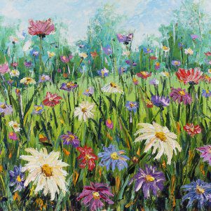 Daisy Day Outdoor Canvas Wall Art