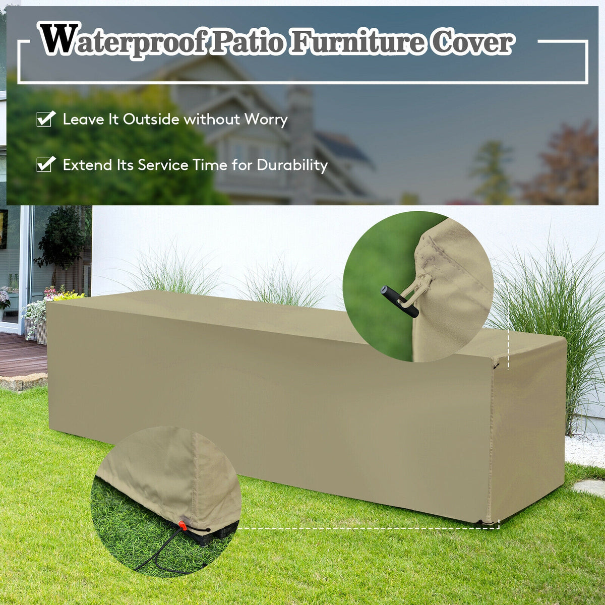 8 Pieces Patio Rattan Storage Table Furniture Set