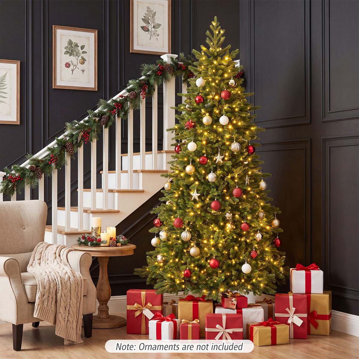 6 FT Pre-lit Christmas Tree with 250/470 Warm White and Multi