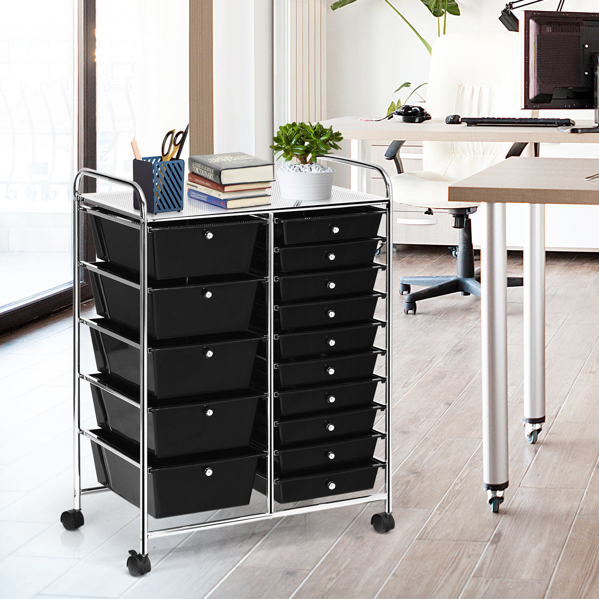 15 Drawers Rolling Storage Cart Organizer