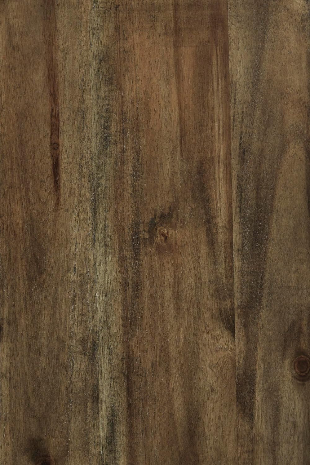 Close-up of warm brown wood grain with knots and varied tones