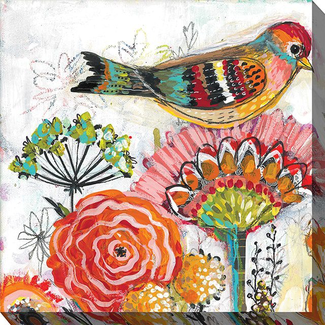 Mrs. Tweeter Outdoor Canvas Wall Art