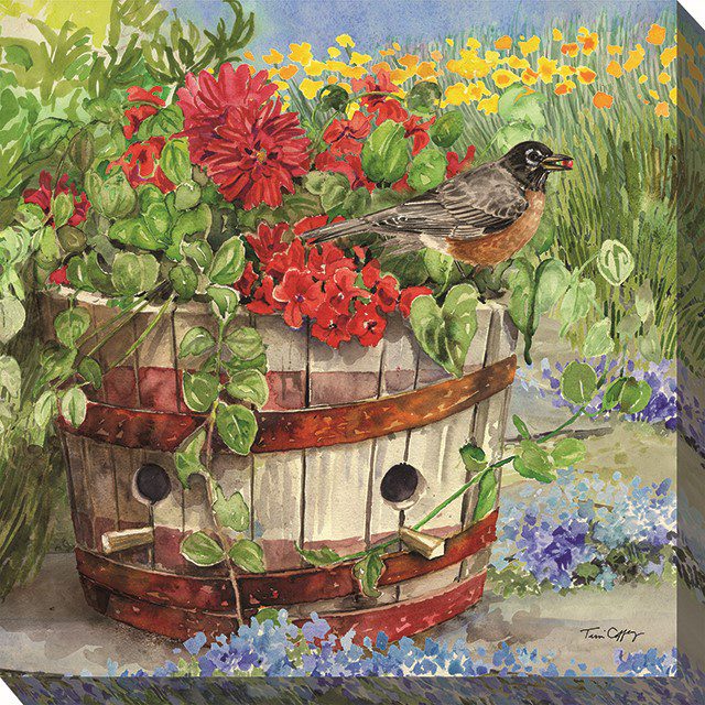 Robin Nest Outdoor Canvas Wall Art