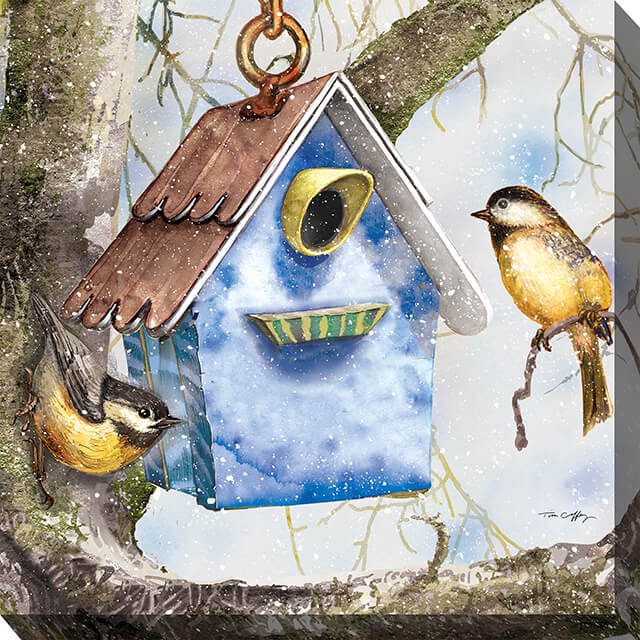 Winter Home Outdoor Canvas Wall Art
